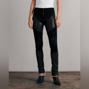 RAG & BONE Leather Moto Slim Fit Pant Size 0